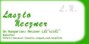 laszlo meczner business card